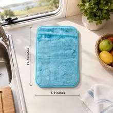 Size detail for the rounded corner premium cleaning cloth specification.